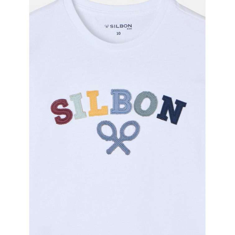 t-shirt garçon  silbon t-shirt kids raqueta media mu