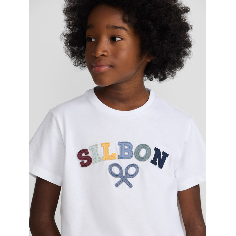 t-shirt garçon  silbon t-shirt kids raqueta media mu