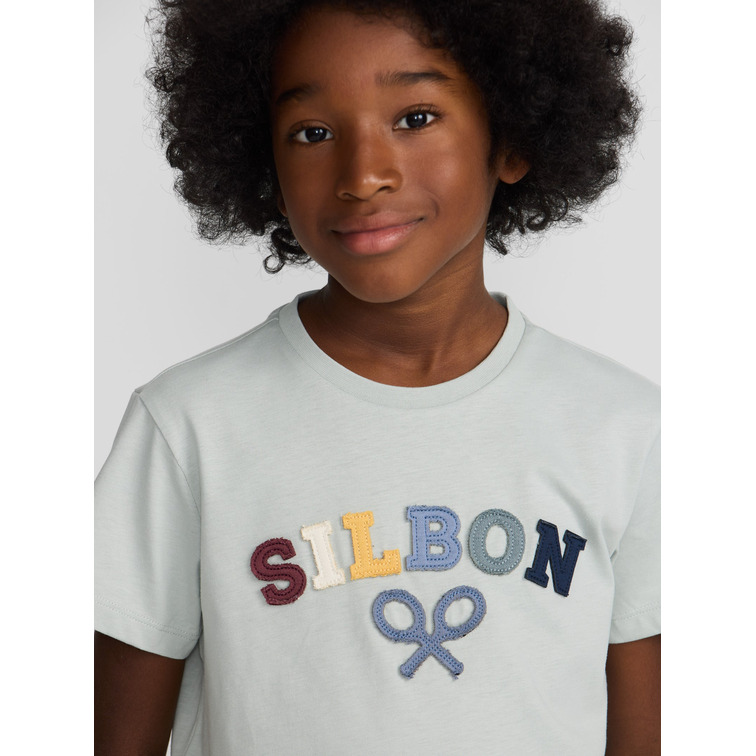 t-shirt garçon  silbon t-shirt kids raqueta media mu