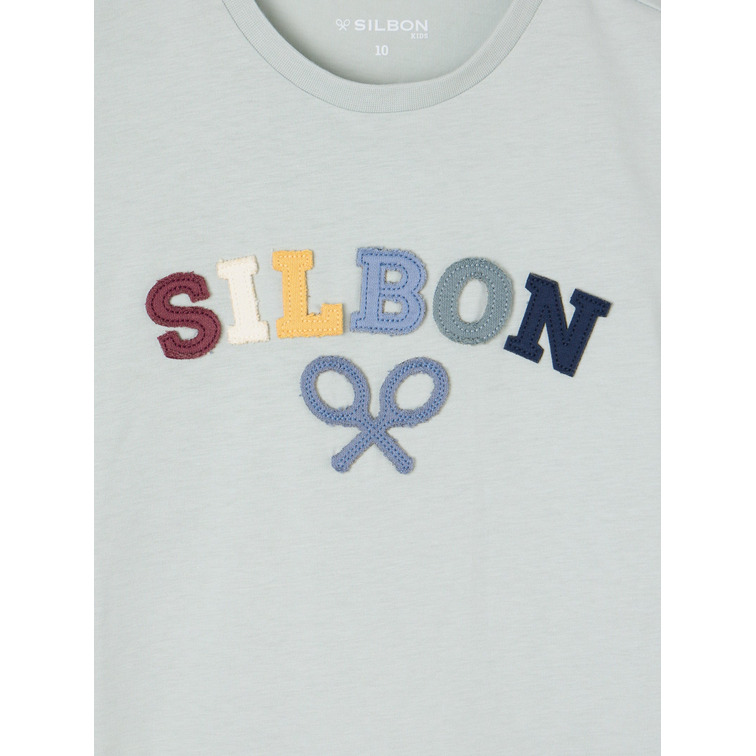 t-shirt garçon  silbon t-shirt kids raqueta media mu