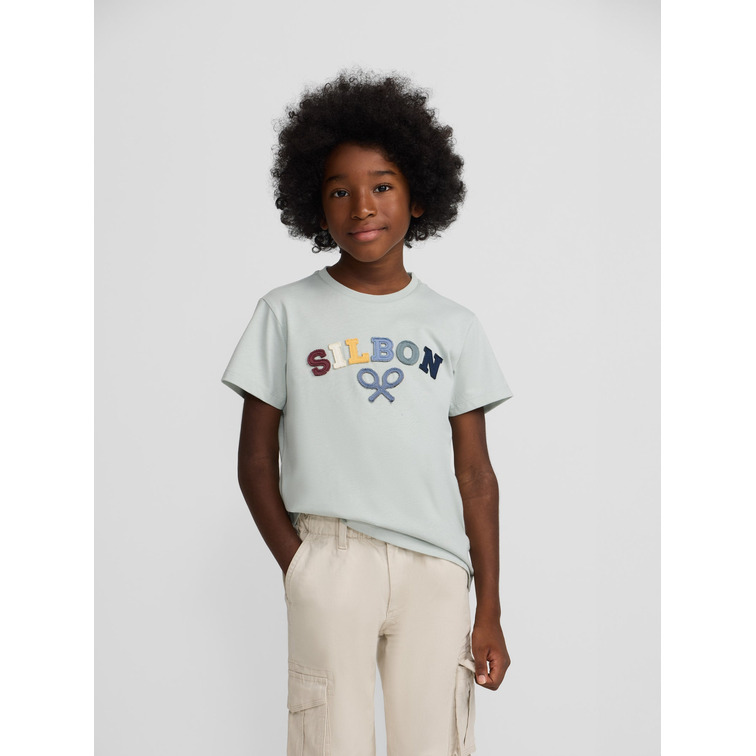 t-shirt garçon  silbon t-shirt kids raqueta media mu