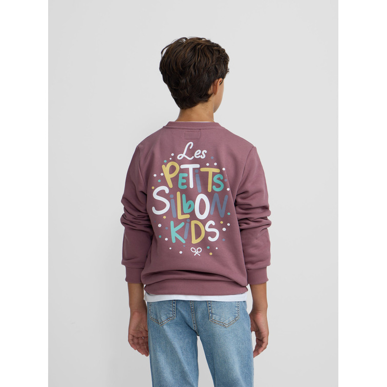 sweat-shirt garçon  silbon sweat-shirt kids petits burdeos