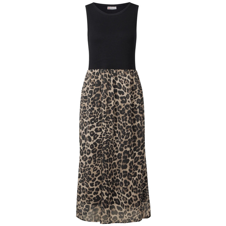 robe femme  street mat mix chiffon dress_aop
