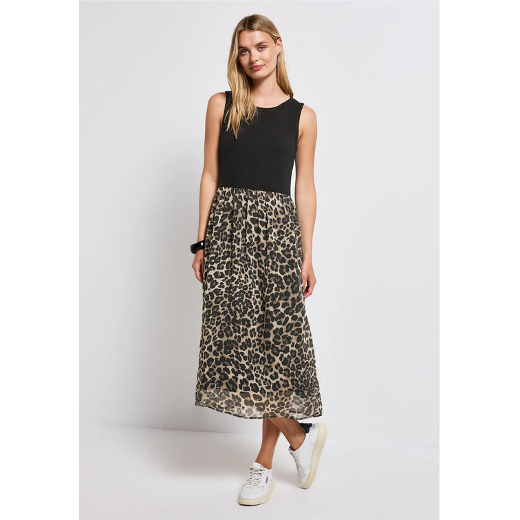 robe femme  street mat mix chiffon dress_aop