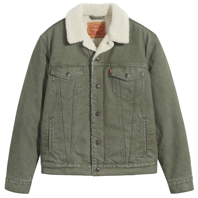 veste en jean homme  levis type 3 sherpa trucker thyme sh