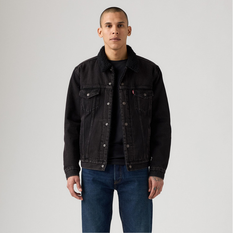 cazadora homme  levi's type 3 sherpa trucker built to