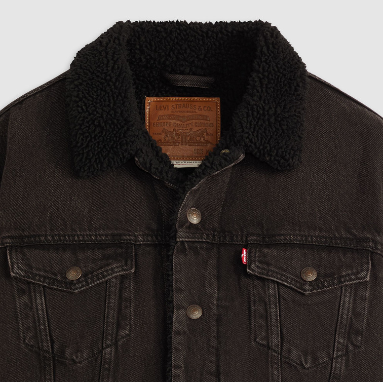 cazadora homme  levi's type 3 sherpa trucker built to