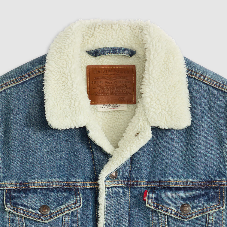 cazadora homme  levi's type 3 sherpa trucker in the m
