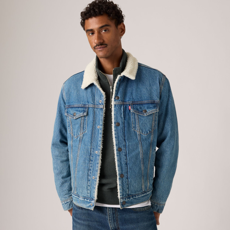 cazadora homme  levi's type 3 sherpa trucker