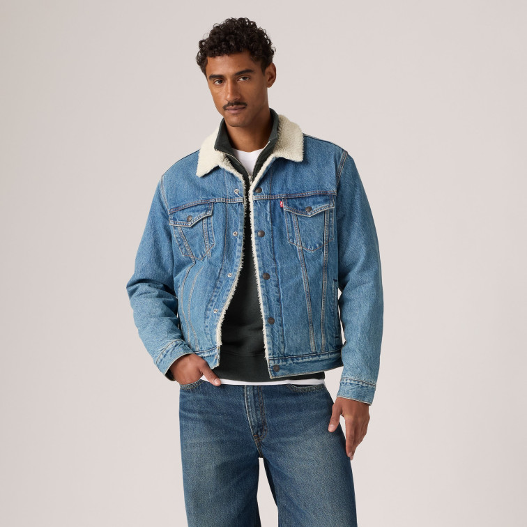 cazadora homme  levi's type 3 sherpa trucker