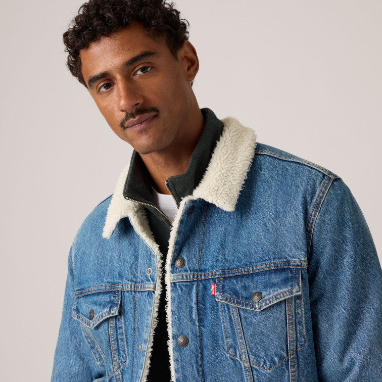 cazadora homme  levi's type 3 sherpa trucker