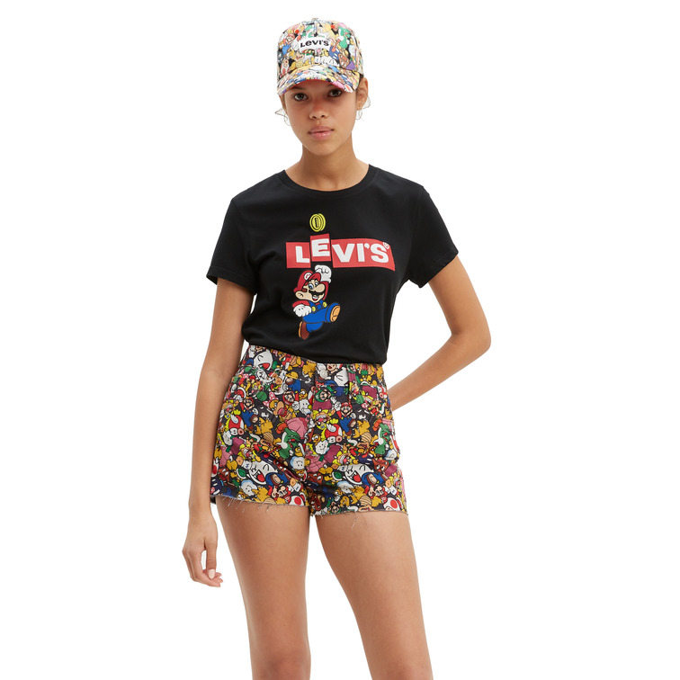  levis 100% cotton the perfect tee wmn mario box