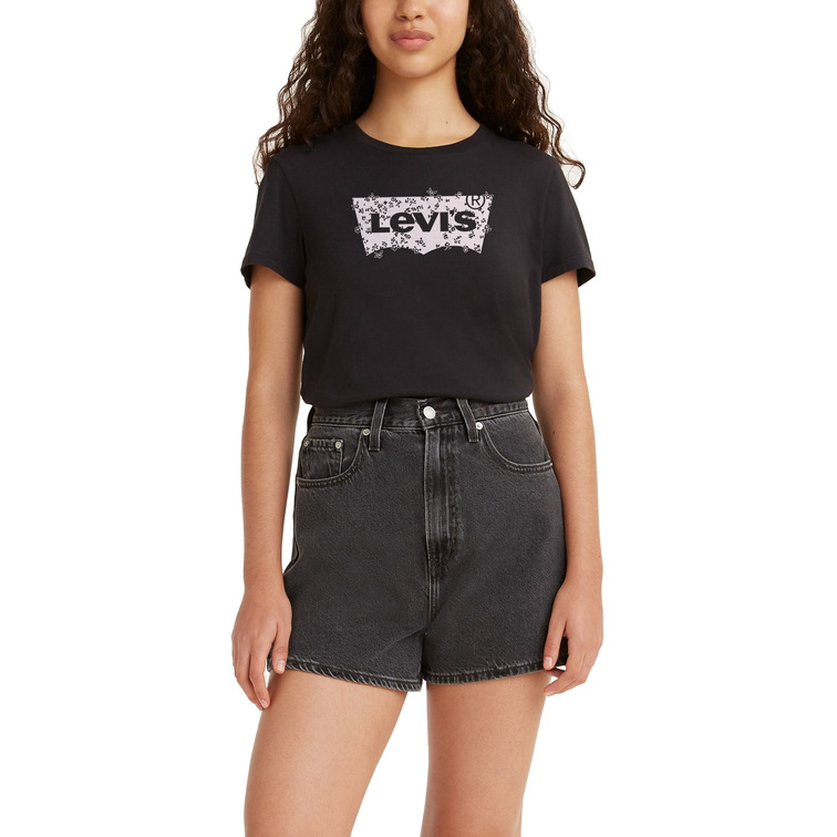 t-shirt femme  levis the perfect tee bw mara floral