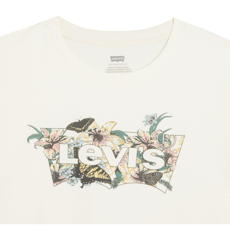 t-shirt femme  levi's the perfect tee whites