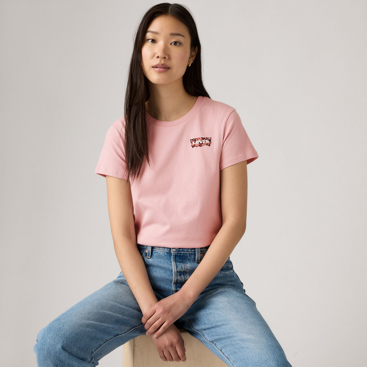 t-shirt femme  levi's the perfect tee gab rose bw fi