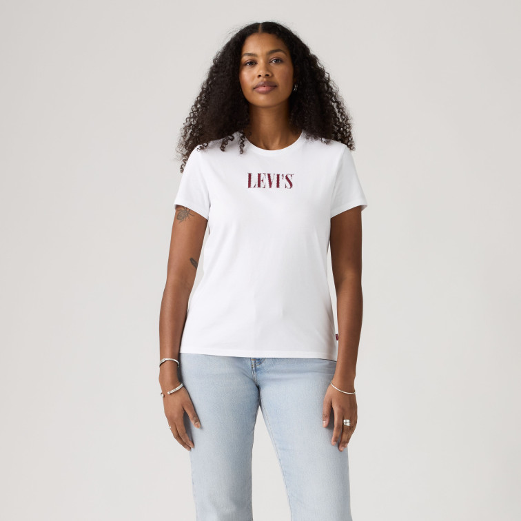 t-shirt femme  levi's the perfect tee serif stud out