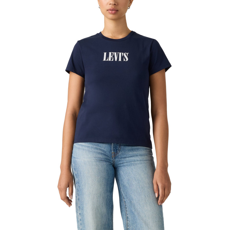 t-shirt femme  levi's the perfect tee serif stud out