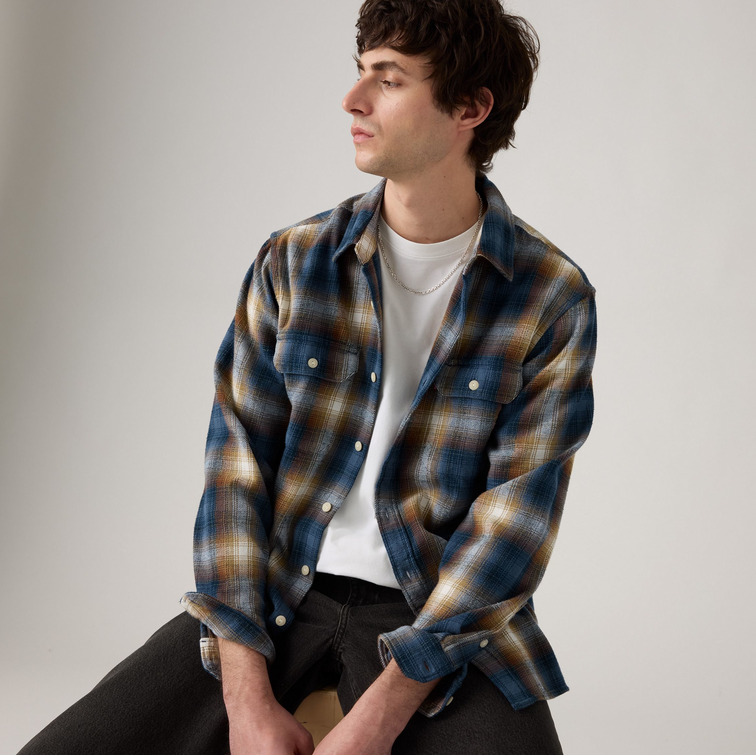 chemise homme  levi's jackson worker warwick plaid v