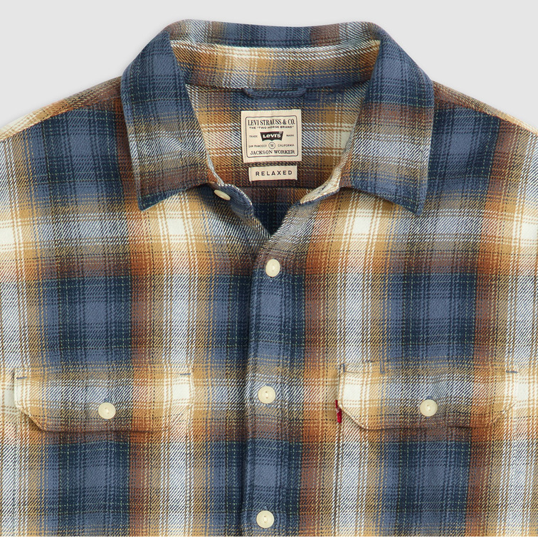 chemise homme  levi's jackson worker warwick plaid v