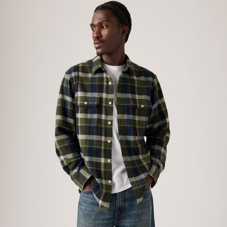 chemise homme  levi's jackson worker medina plaid de