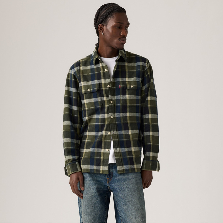 chemise homme  levi's jackson worker medina plaid de