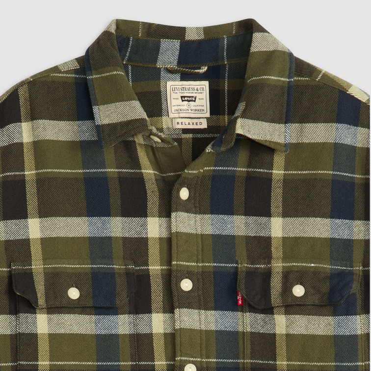 chemise homme  levi's jackson worker medina plaid de