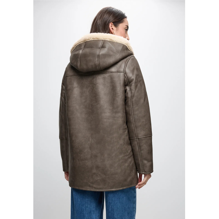 manteau femme  street mid length hoody doubleface fa