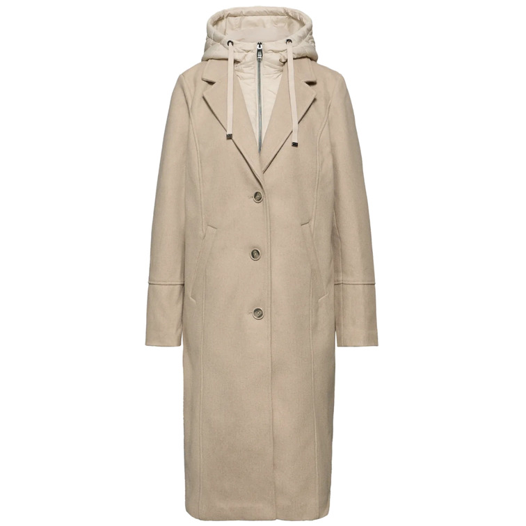 manteau femme  street long revers coat w. removable