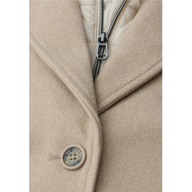 manteau femme  street long revers coat w. removable