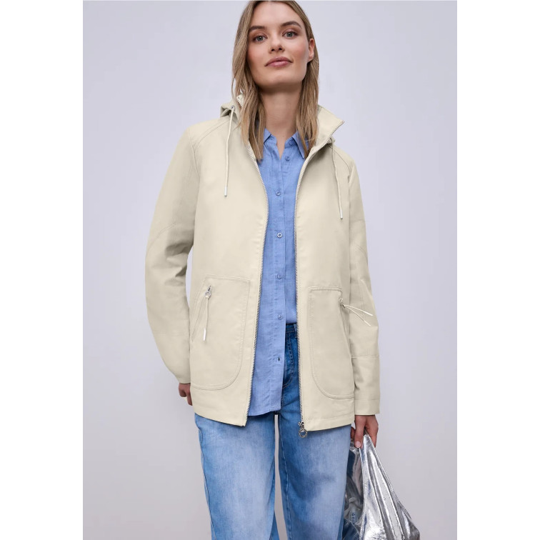 manteau femme  street mid length parka w. hoody