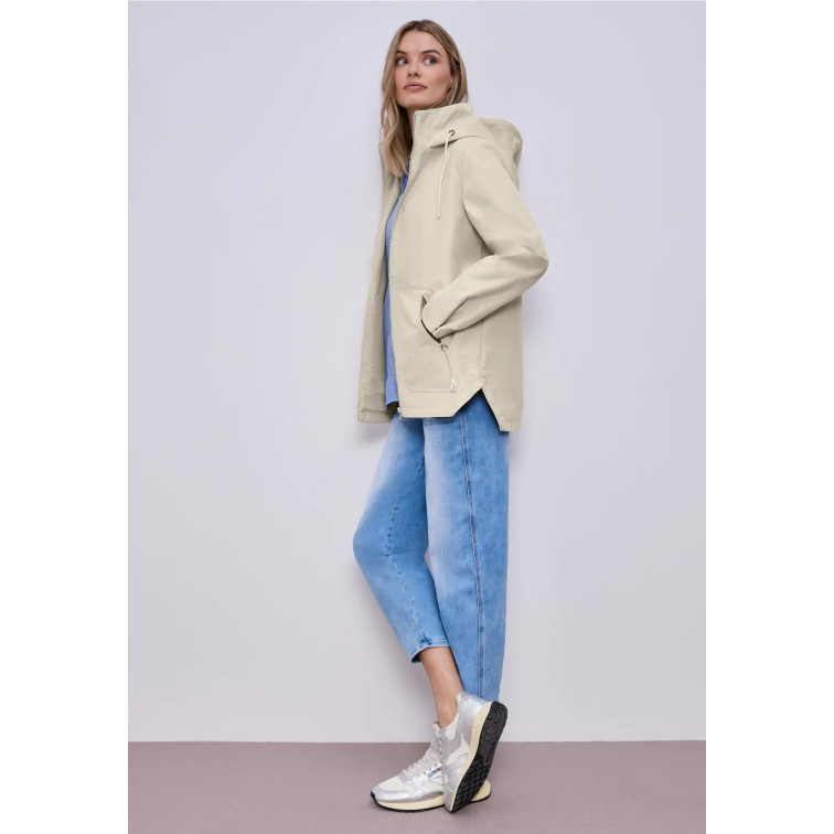 manteau femme  street mid length parka w. hoody