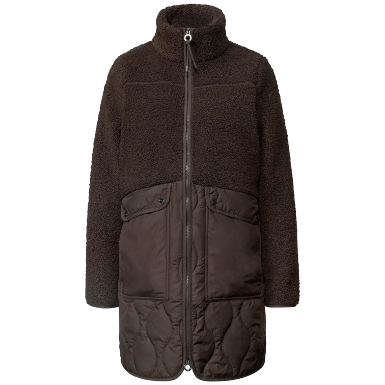 femme mat mix teddy coat w. quilting 17111