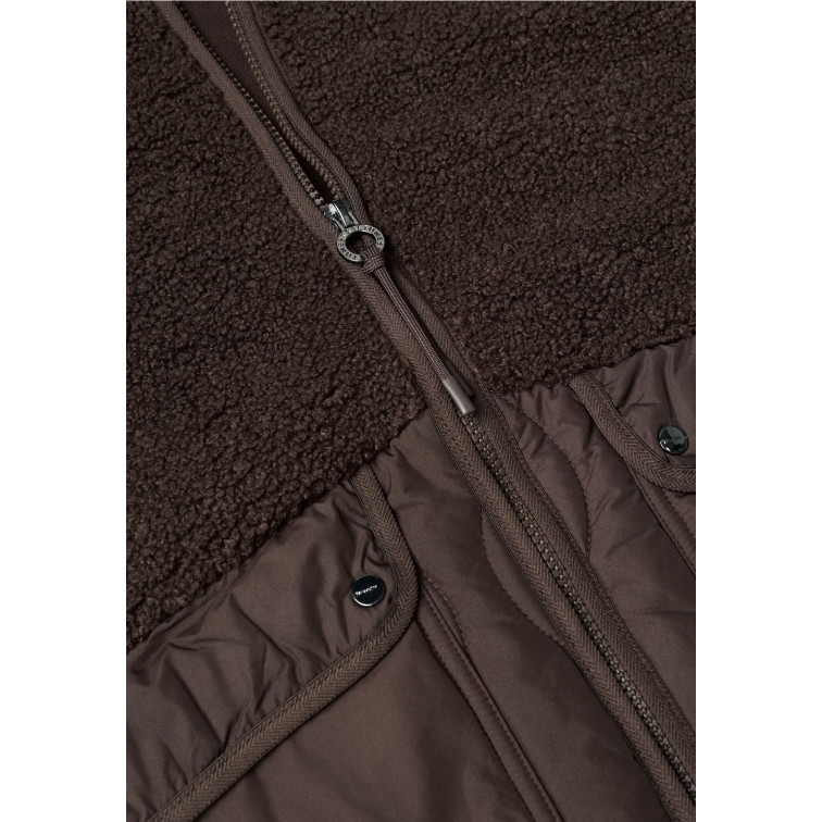 femme mat mix teddy coat w. quilting 17111