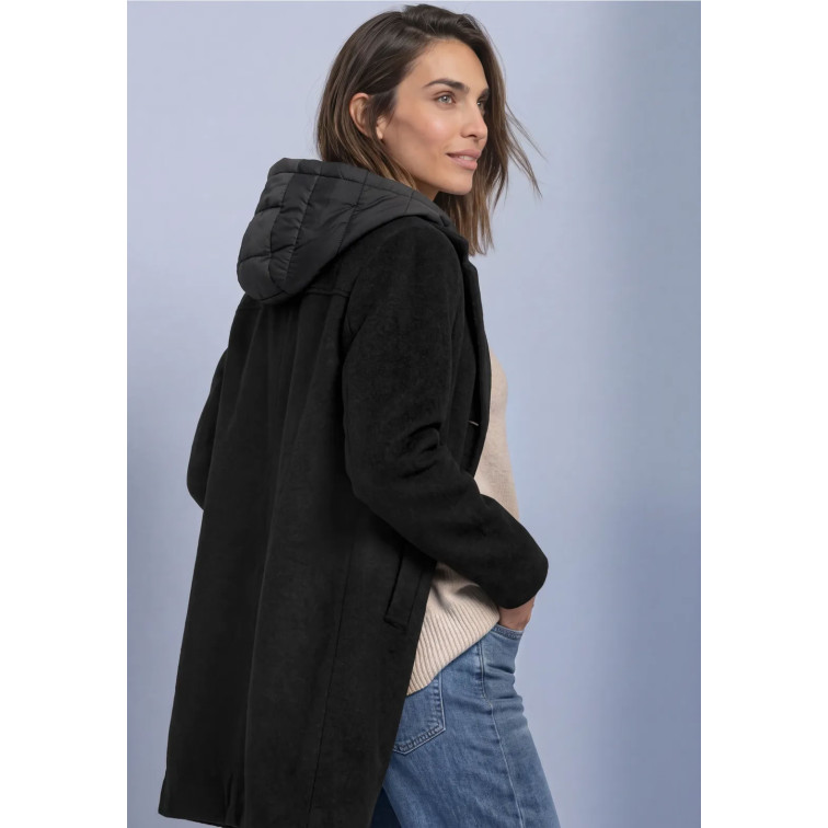 femme revers coat w. hoody insert 10001