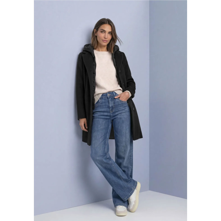 femme revers coat w. hoody insert 10001