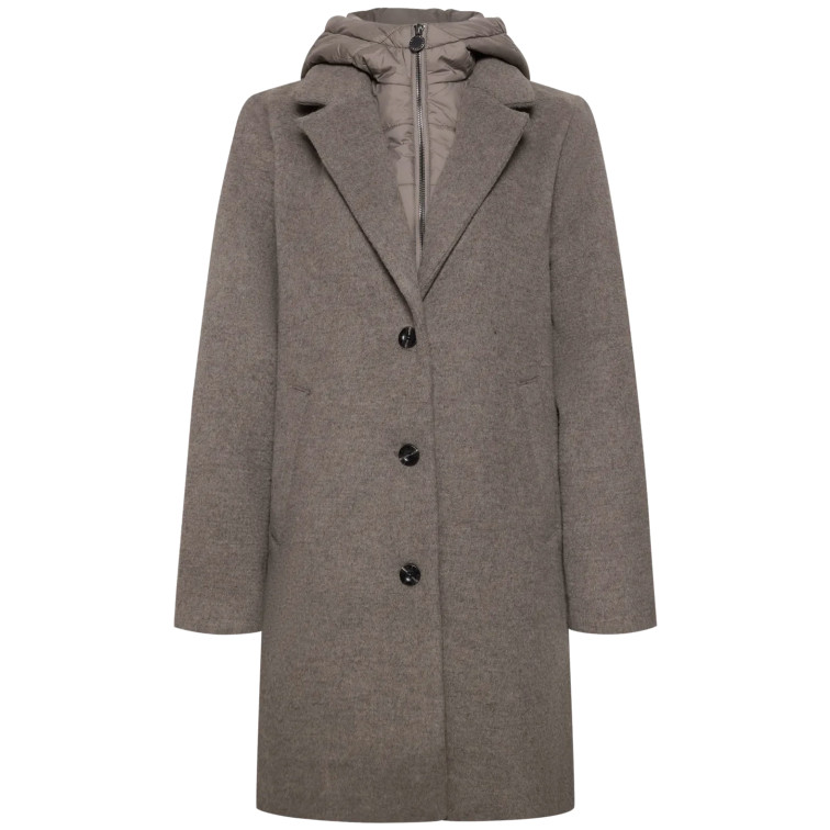 femme revers coat w. hoody insert 17655