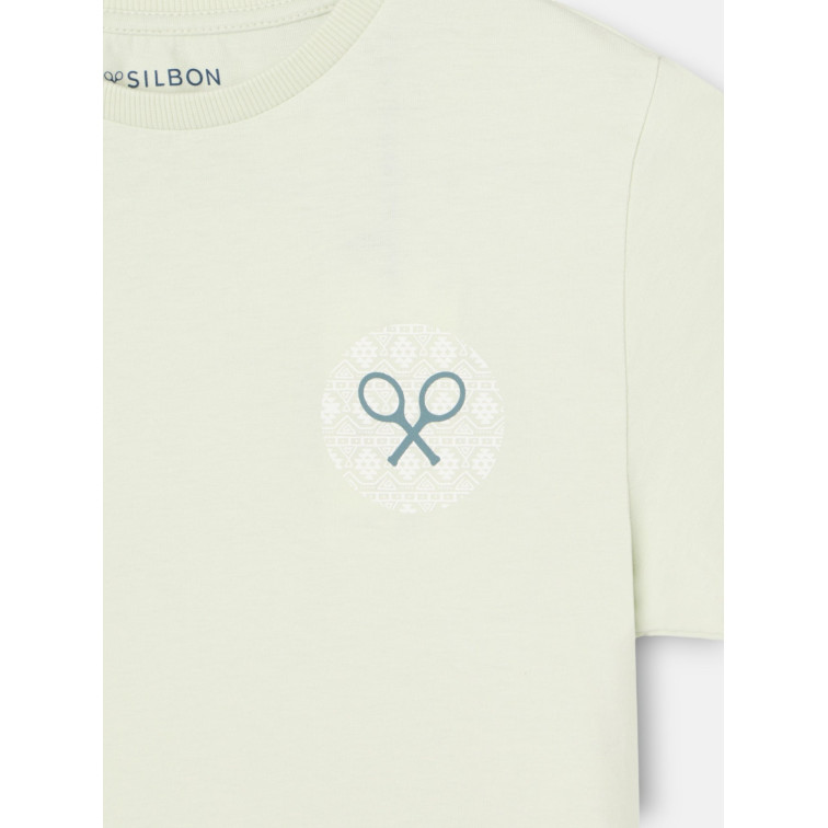 t-shirt garçon  silbon t-shirt kids raqueta etnica