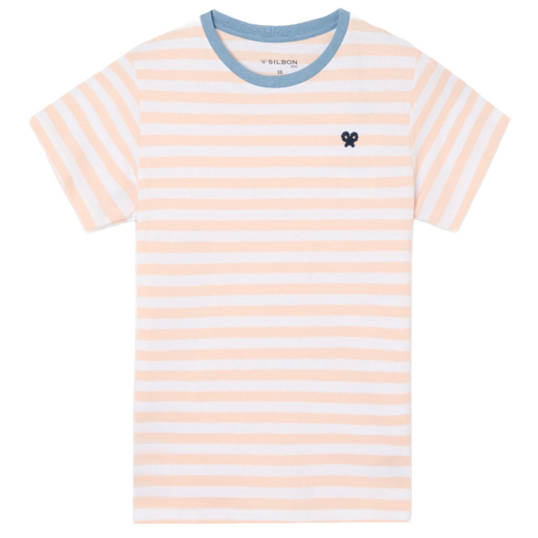 t-shirt garçon  silbon t-shirt kids ribete rayas fin