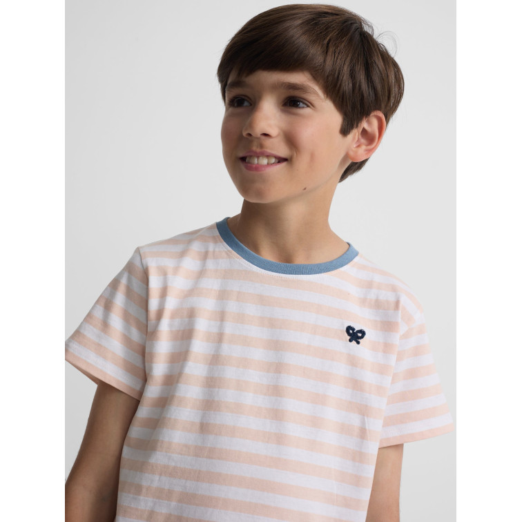 t-shirt garçon  silbon t-shirt kids ribete rayas fin
