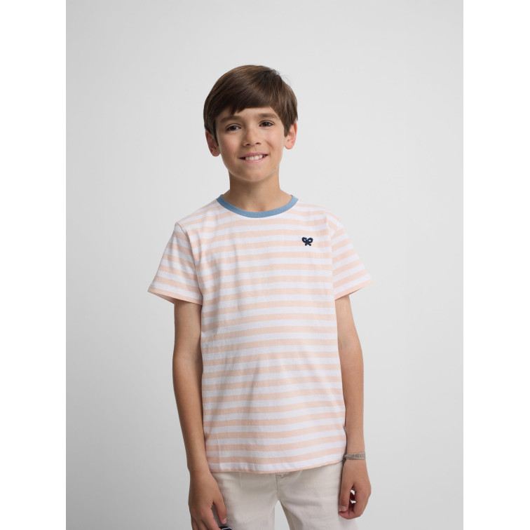 t-shirt garçon  silbon t-shirt kids ribete rayas fin