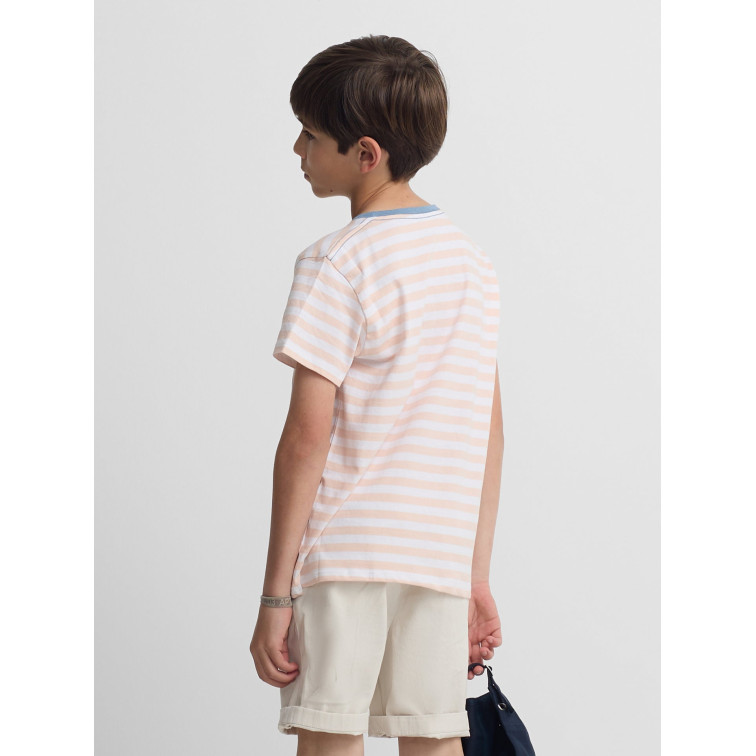 t-shirt garçon  silbon t-shirt kids ribete rayas fin