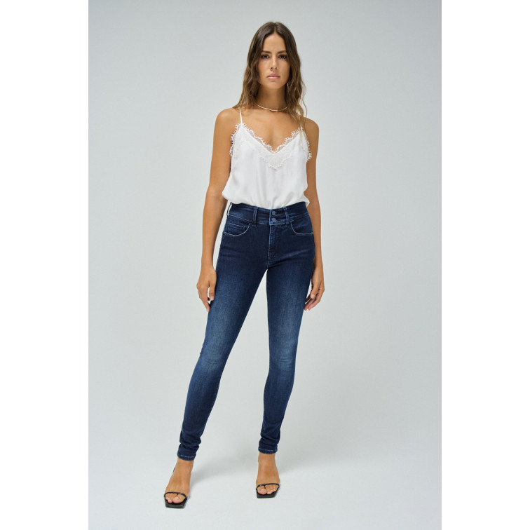 jeans femme  salsa jeans secret skinny dark colour