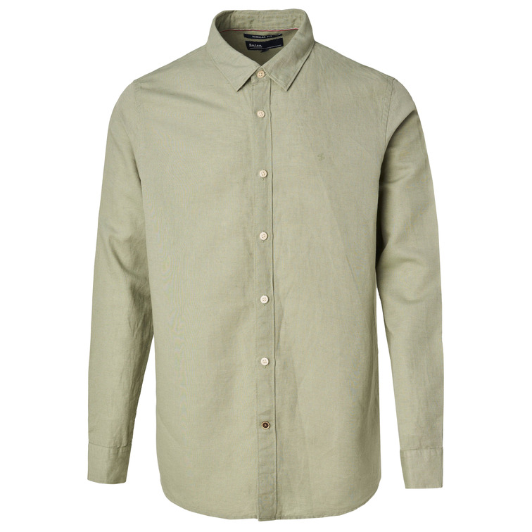 chemise homme  salsa cotton linnen shirt regular fi