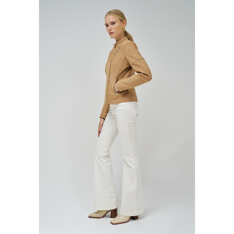 manteau femme  salsa jeans suede moto jacket