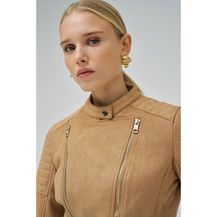 manteau femme  salsa jeans suede moto jacket