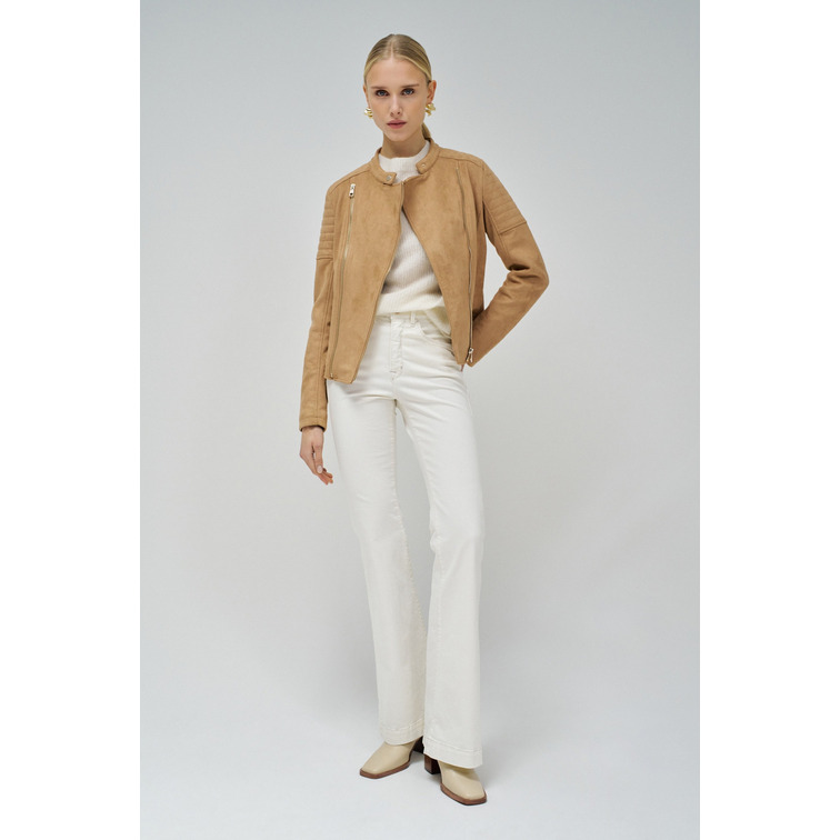manteau femme  salsa jeans suede moto jacket
