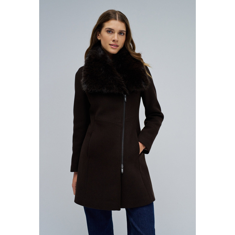 manteau femme  salsa jeans the reimagined wool coat with
