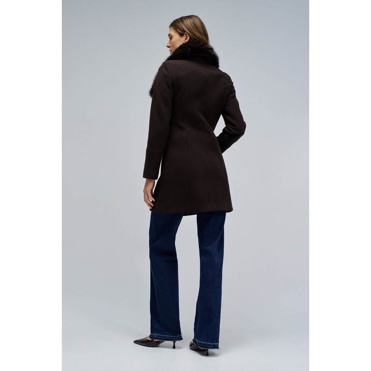 manteau femme  salsa jeans the reimagined wool coat with