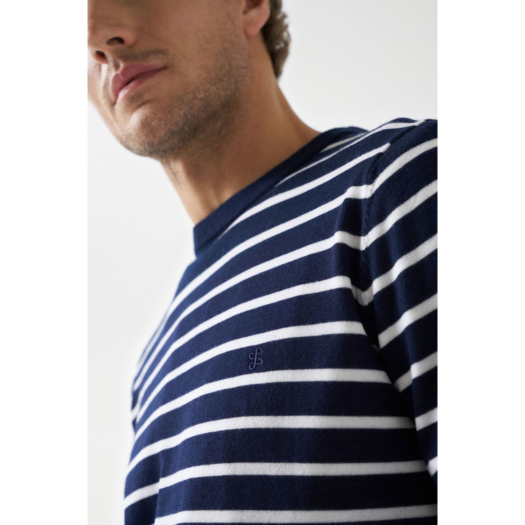 maillot homme  salsa striped wool light knit sweate