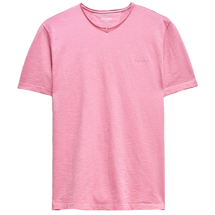 t-shirt homme  salsa jeans t-shirt v neck raw edge slim f